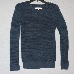 Ann Taylor LOFT Heathered Blue‎ LS Sweater Size XS